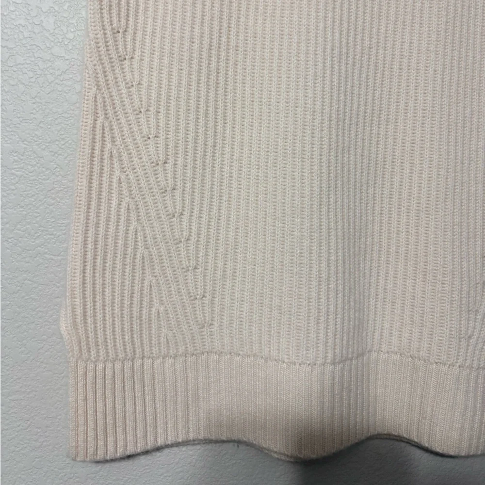 NEW J. Crew SZ S-M Ribbed 100% Cashmere Sleeveless Turtleneck Tunic Heavyweight - Picture 4 of 16